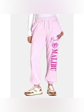 Pink Barbie Malibu California Embroidered Graphic Sweatpants Joggers Pants XS💖